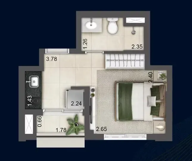 PLANTA 21m²