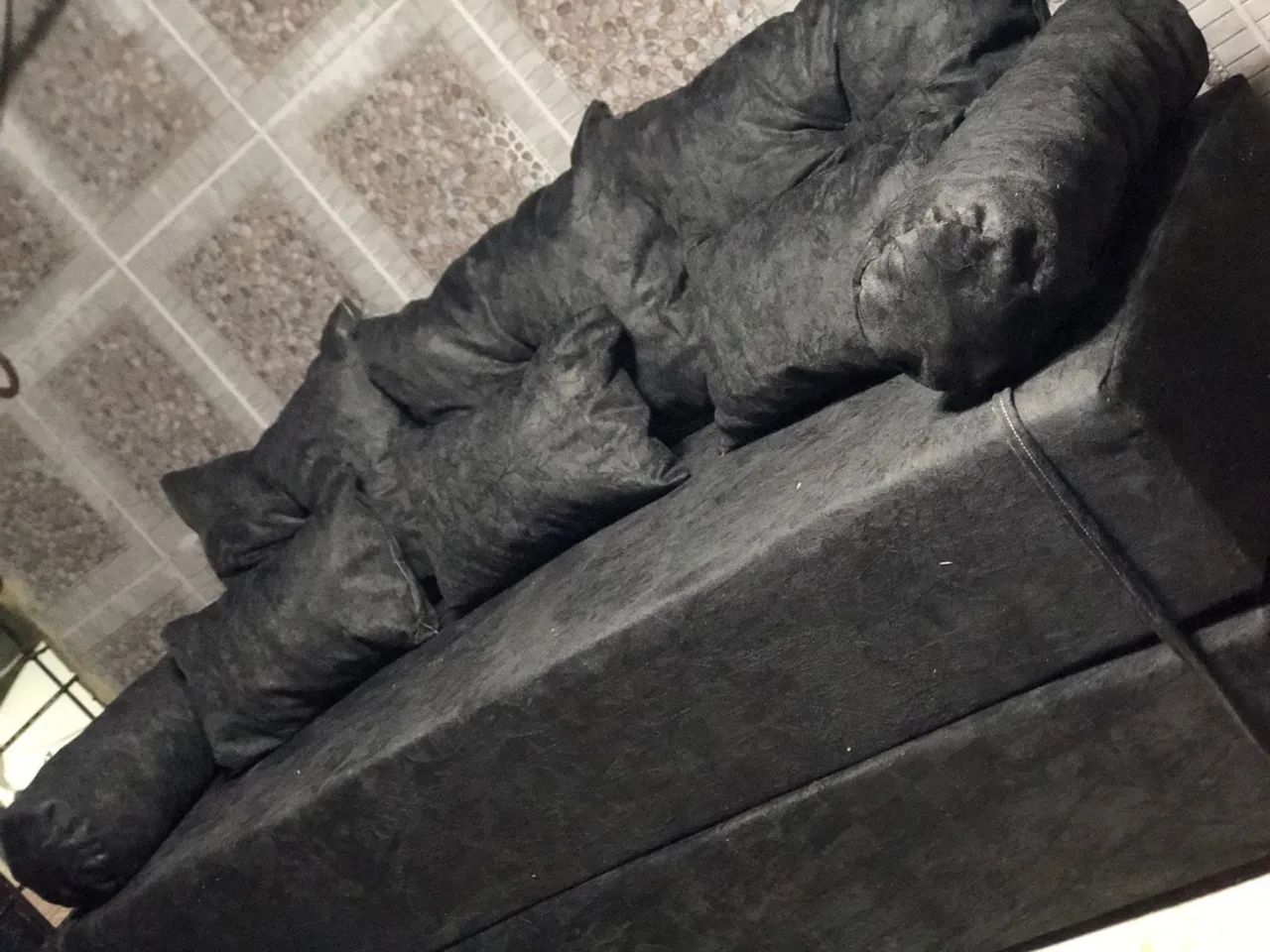 Sofá cama 8 almofadas de fábrica 