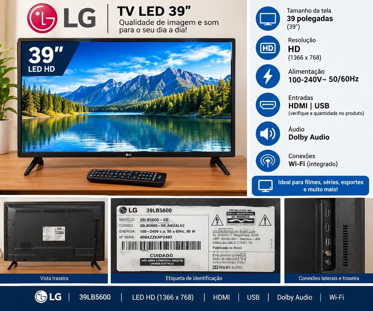 TV LG 39? LED - Modelo 39LB5600