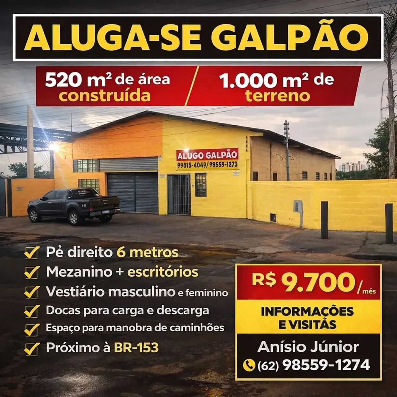 Galpão/Depósito/Armazém para aluguel com 520 metros quadrados - Foto 11