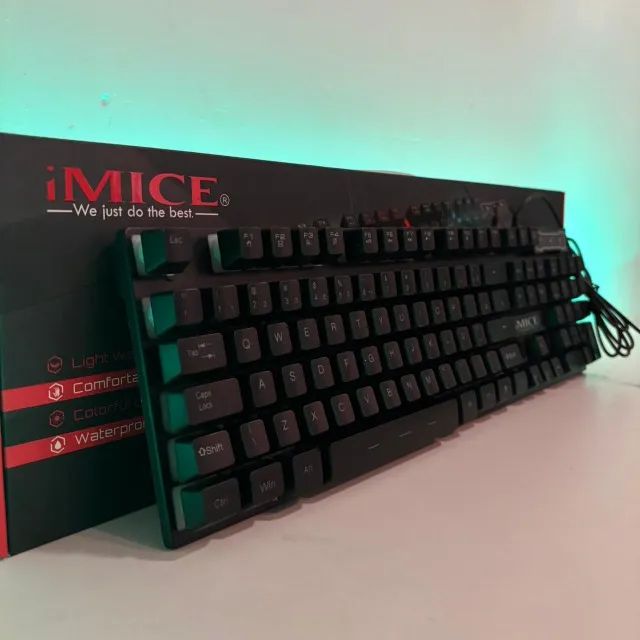 TECLADO COM FIO RGB - FAÇO ENTREGA - Foto 2