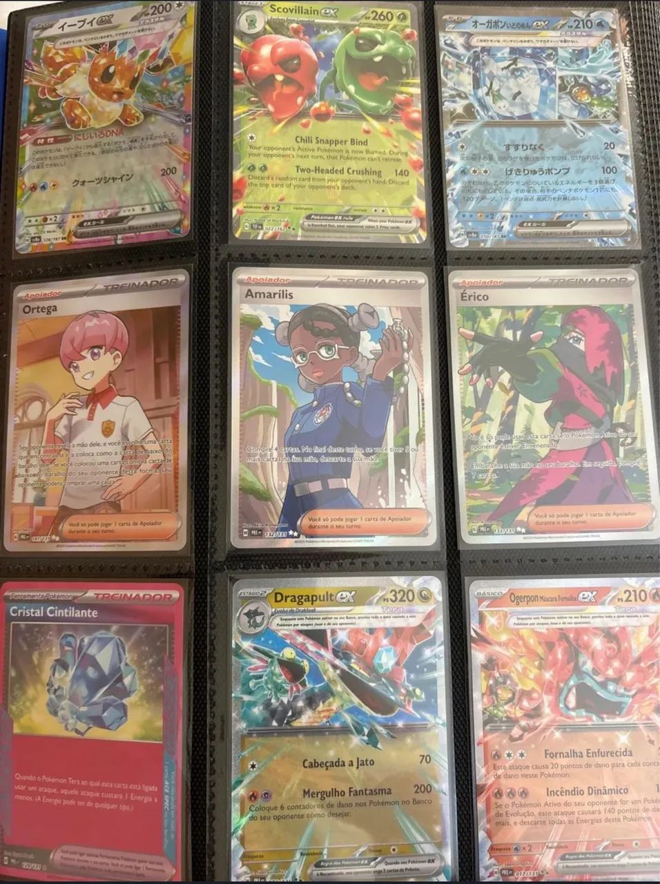 63% completa a coleção de evoluções prismáticas e 35 cartas ex e Full Art - Foto 3