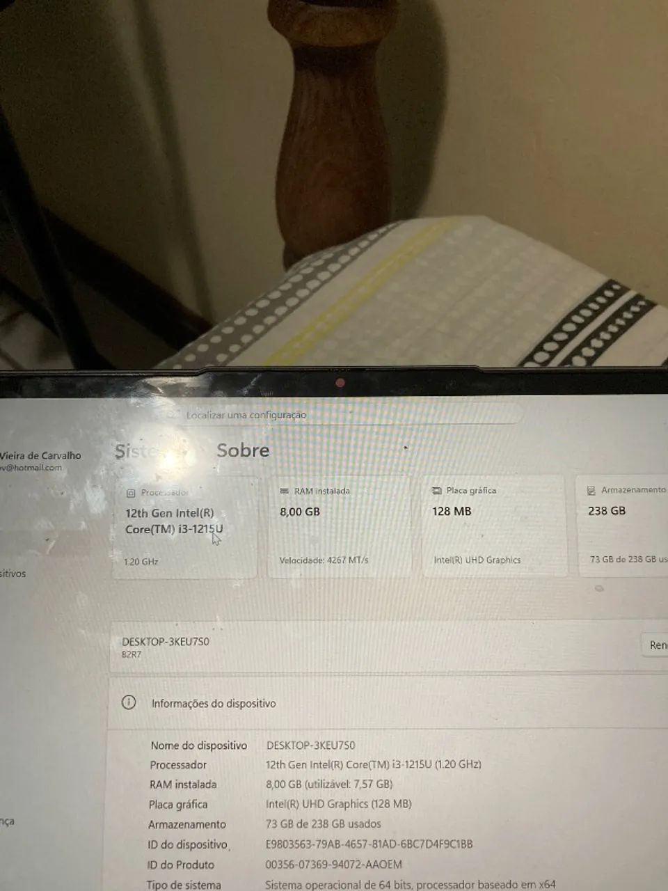 Notebook Lenovo Ideapad touch screen