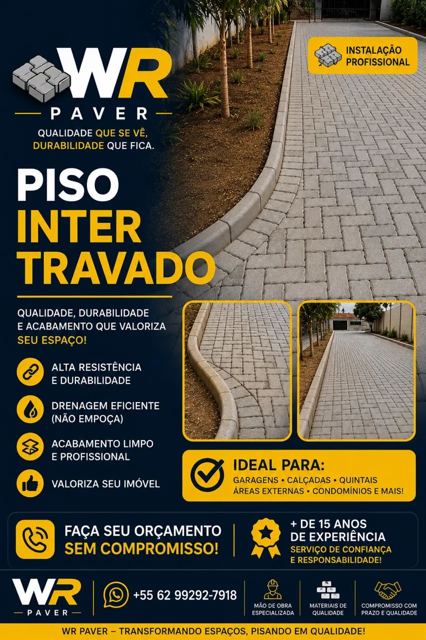 INSTALAÇÃO DE PAVER E PISOS INTERTRAVADOS