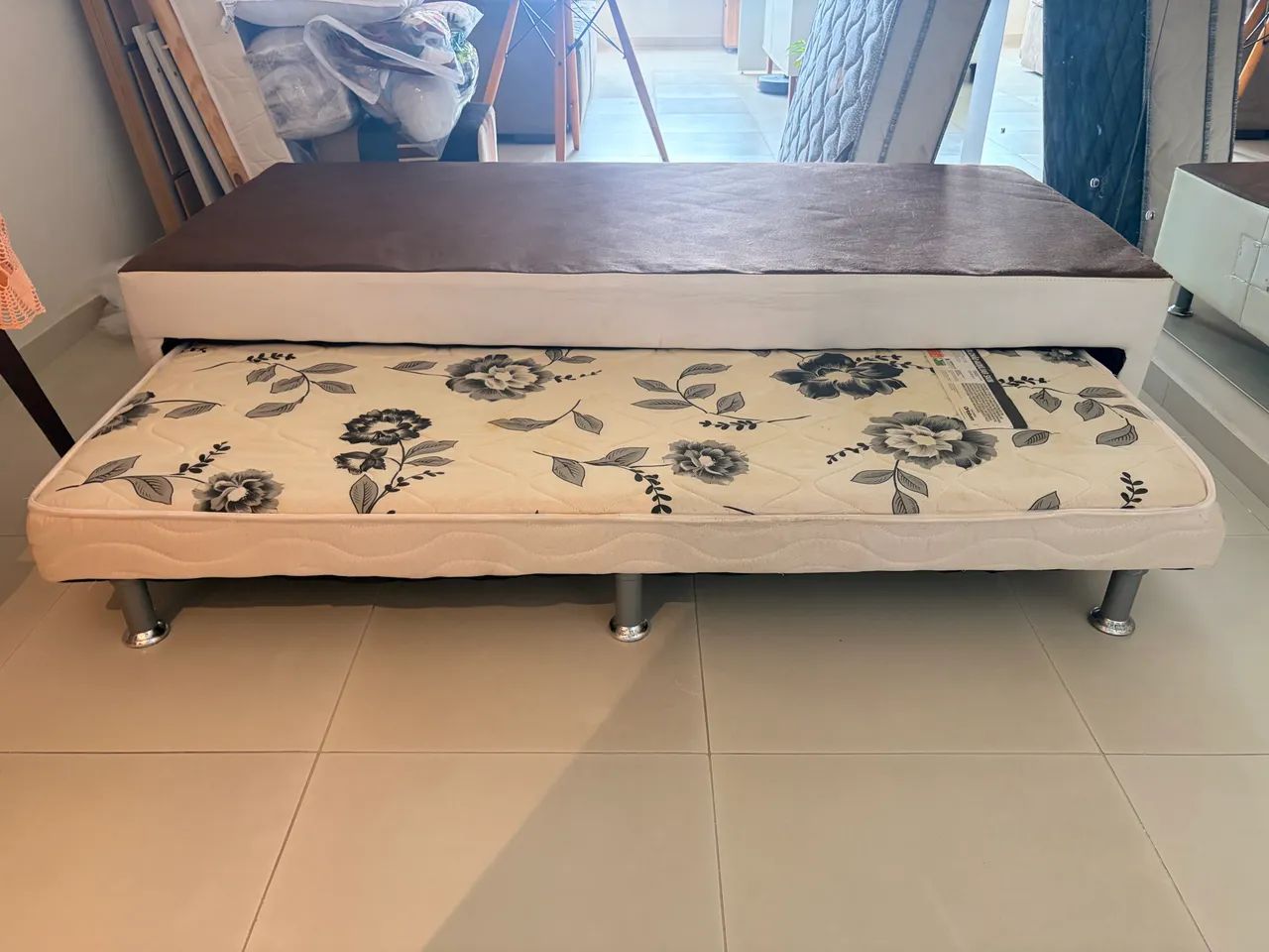 Colchão e Base box solteiro com auxiliar  - Foto 4