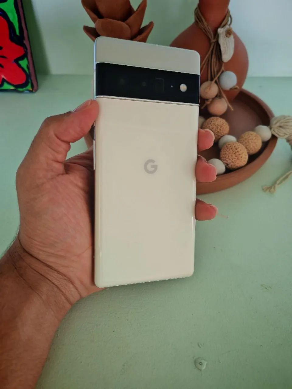 Google Pixel 6 Pro 256GB Cloudy White - Perfeito  estado - na Caixa - Foto 3