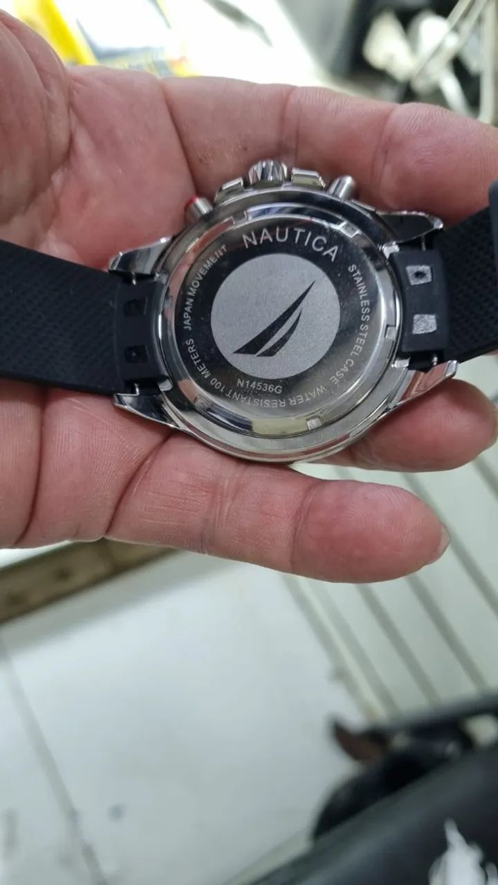 Relógio NAUTICA BANDEIRAS ORIGINAL  - PULSEIRA PRETA - Foto 4