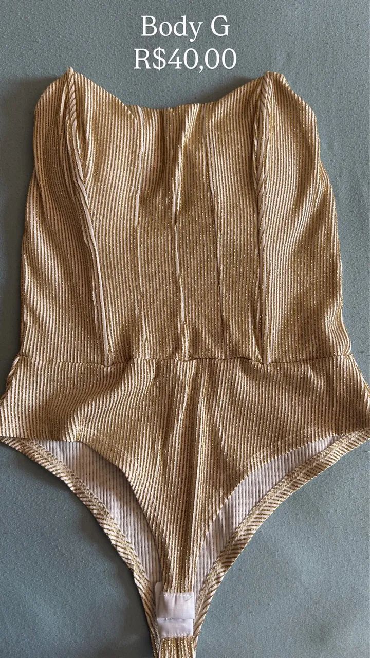 Body com brilho dourado  - Foto 2