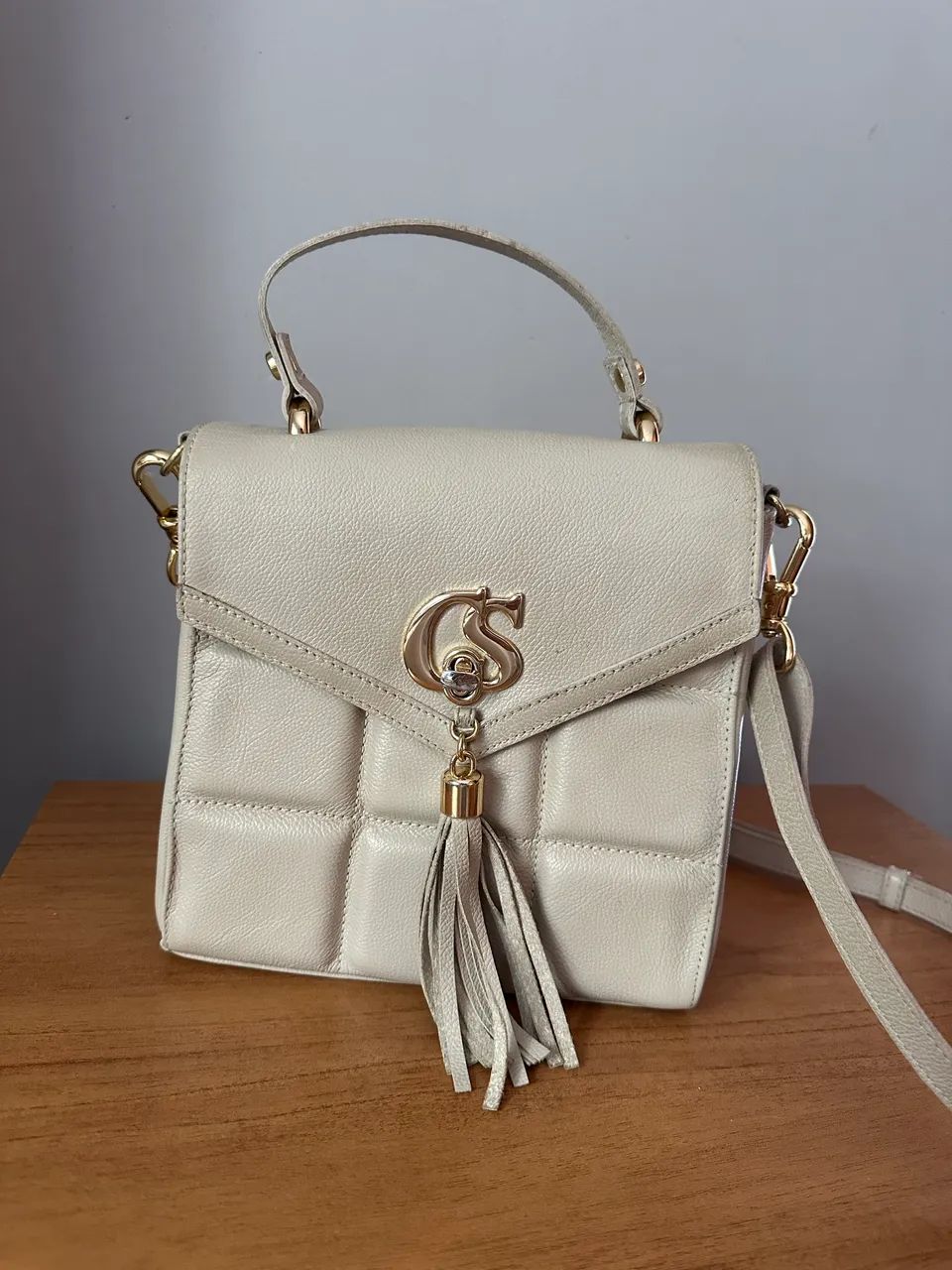 Bolsa Carmen Steffens Off White  - Foto 5