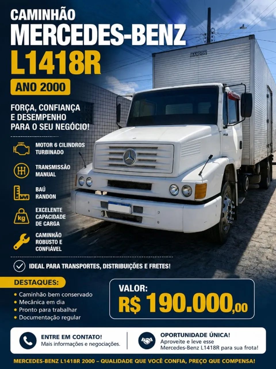 Caminhão Mercedez L1418R