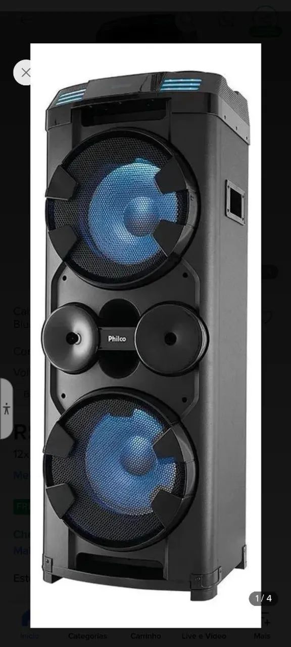 CAIXA ACÚSTICA PHILCO PCX20000 1800W  - Foto 3