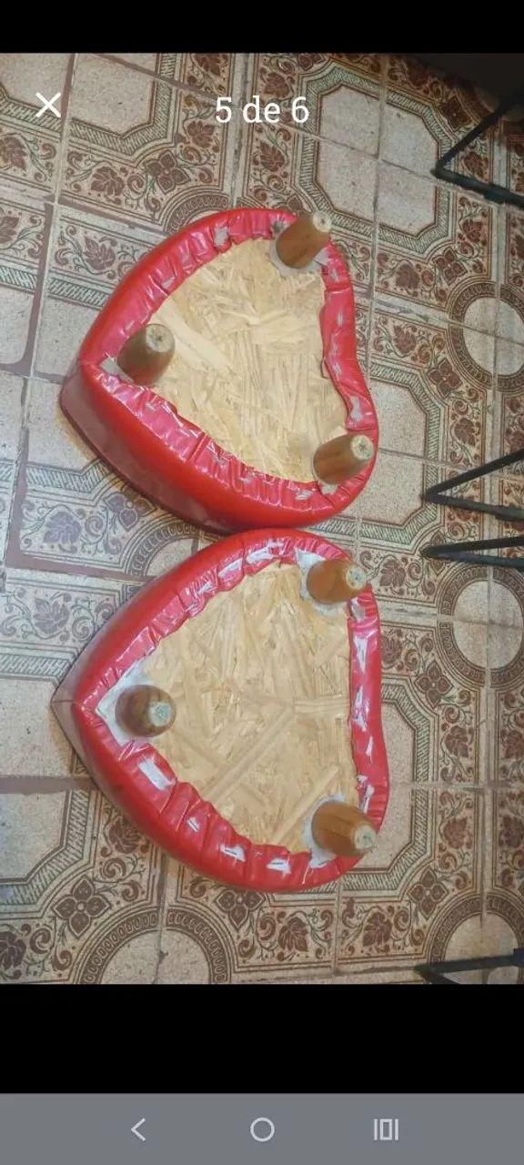 2 cadeiras 2 banquinhos de coração ? - Foto 5