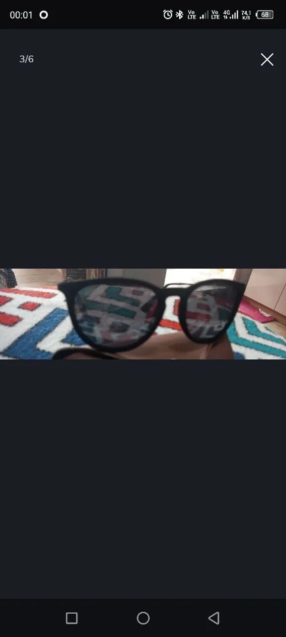 óculos de sol da marca Ray-Ban, modelo Erika.  LEIA O ANÚNCIO  - Foto 4