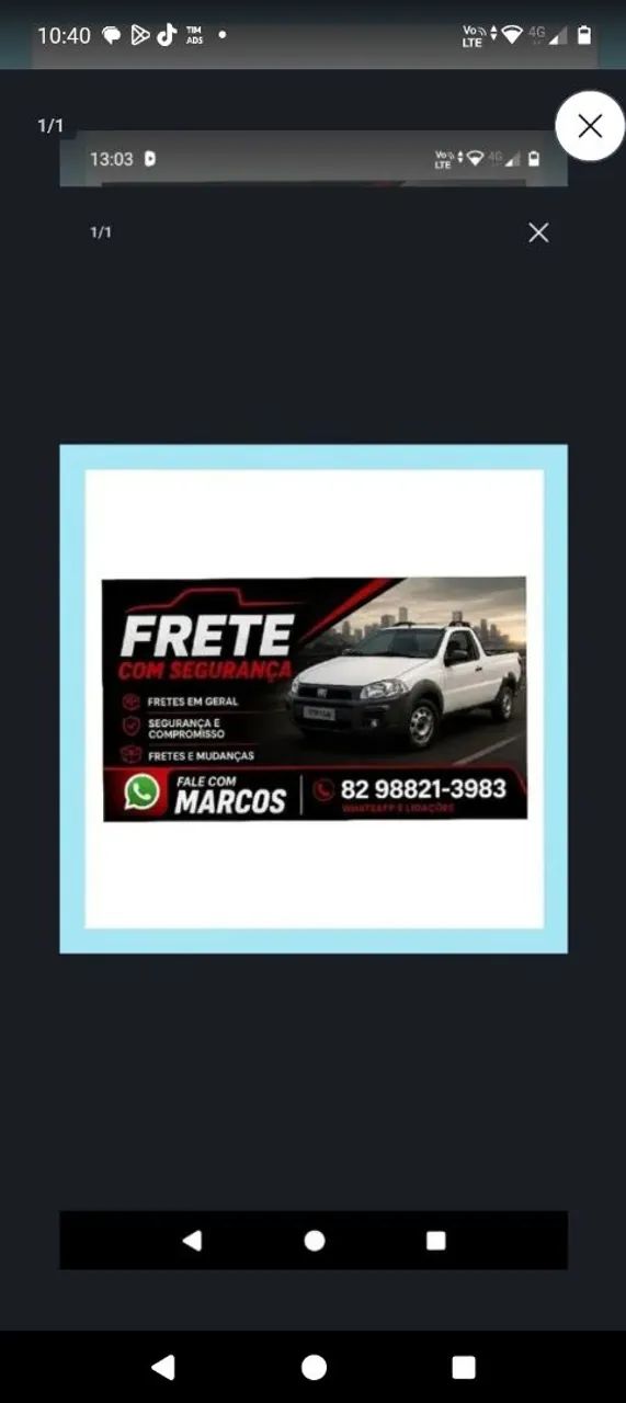 Frete, mudanças e retiradas