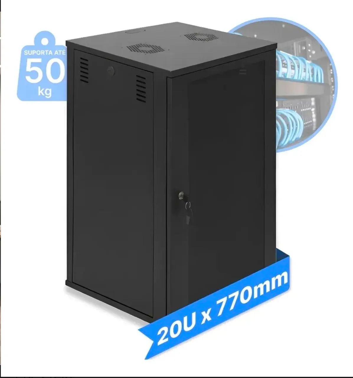 Rack 20U 770mm desmontável.  - Foto 3