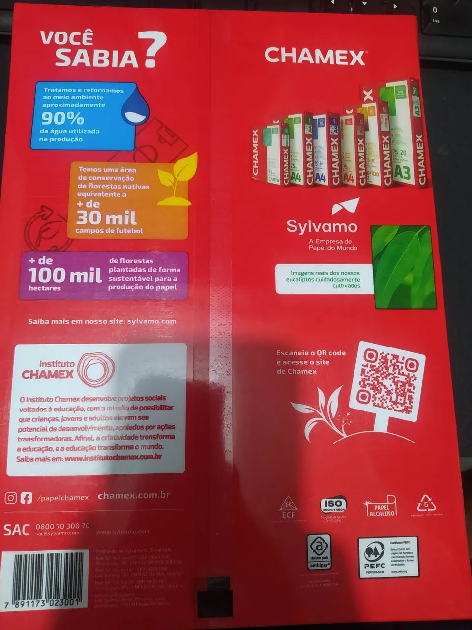 500 folhas de sulfite Chamex 75g - Foto 3