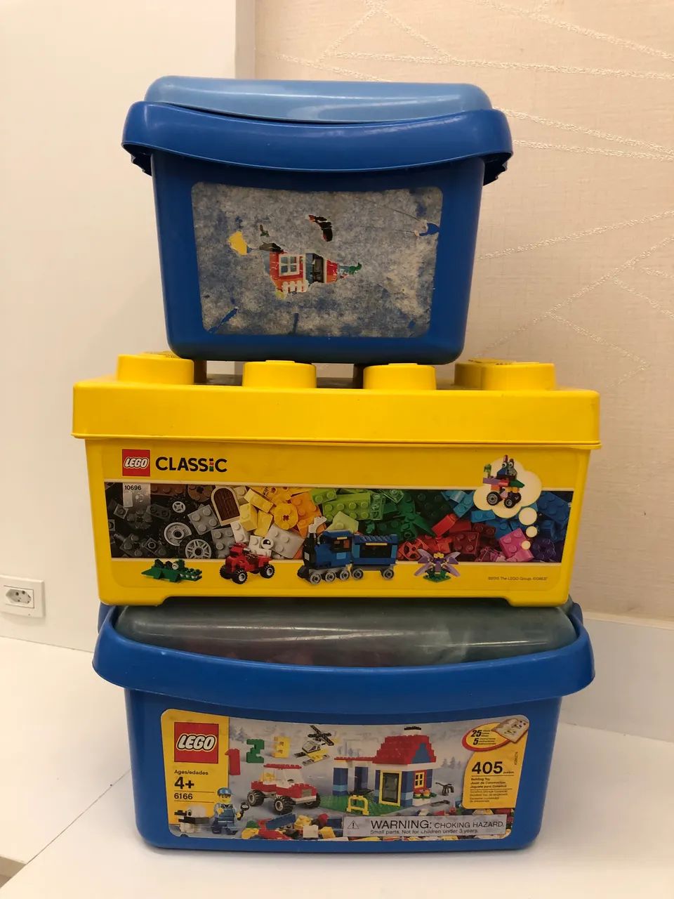 Lego kit 3 caixas organizado 