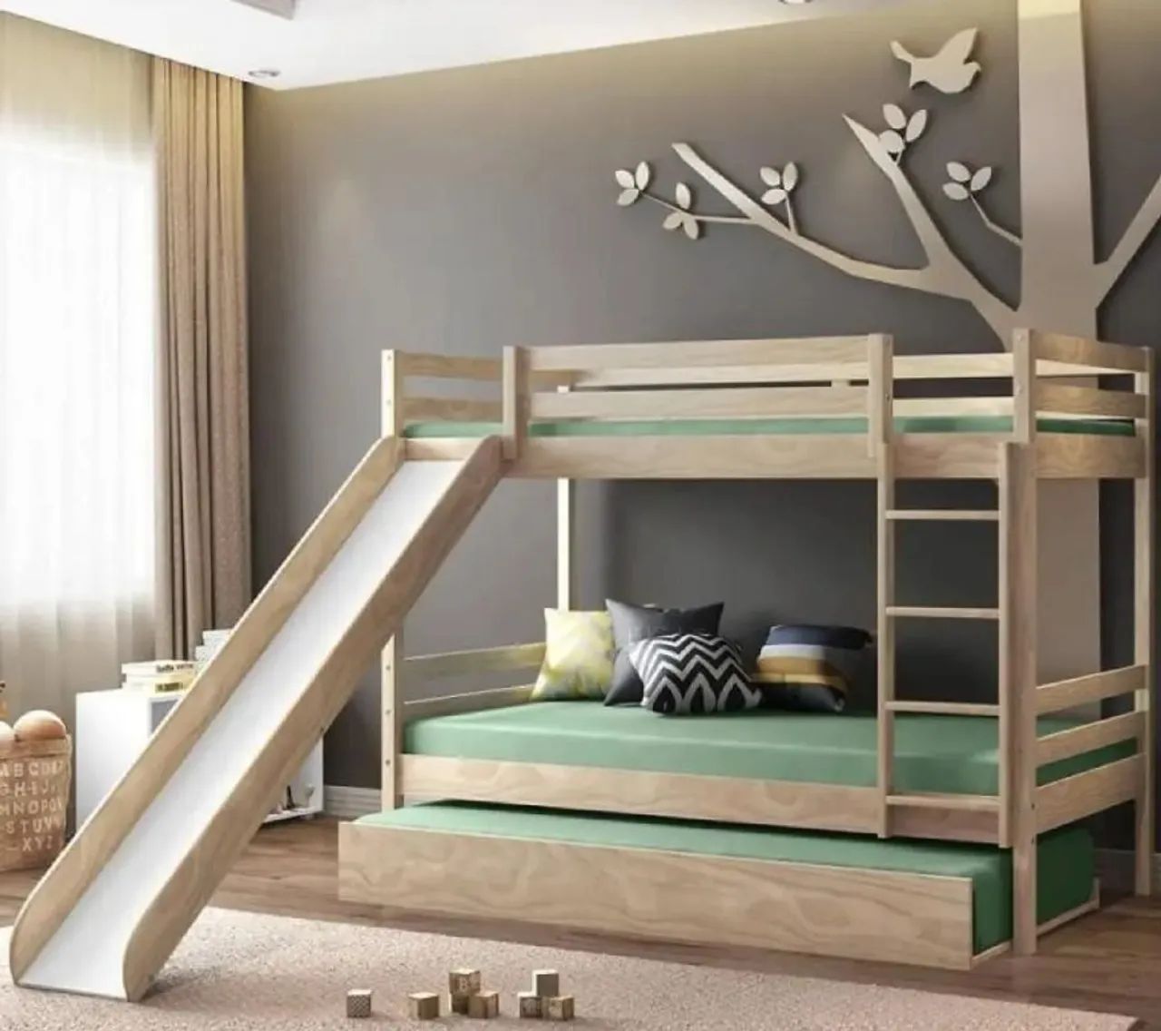 Beliche/Treliche Teen Play com Escorregador Natural 