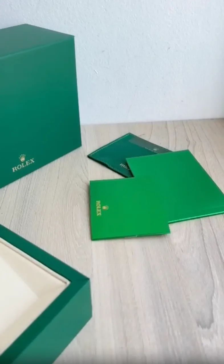 Caixa Rolex Verde de Madeira Completa - Foto 4