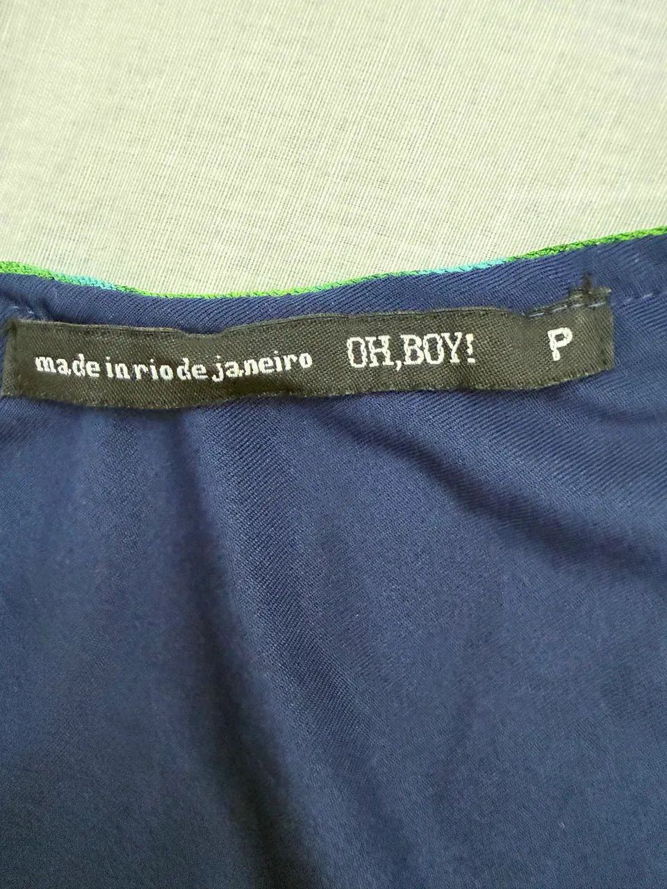 Cropped oh boy floral azul  - Foto 3