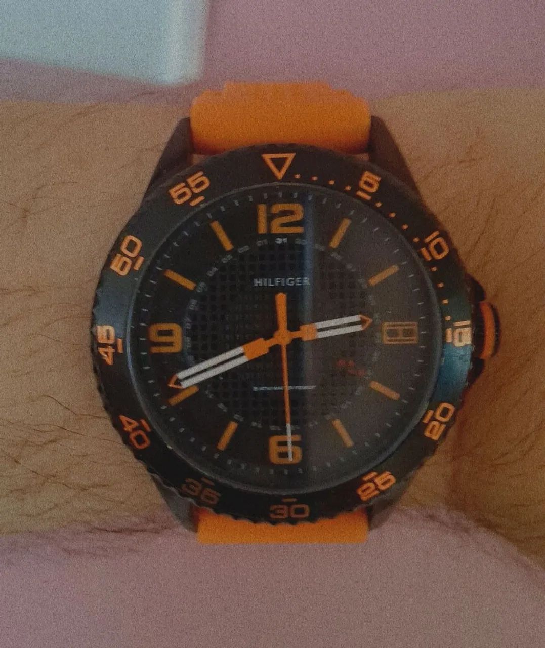 Relógio Tommy Hilfiger Pulseira Laranja 