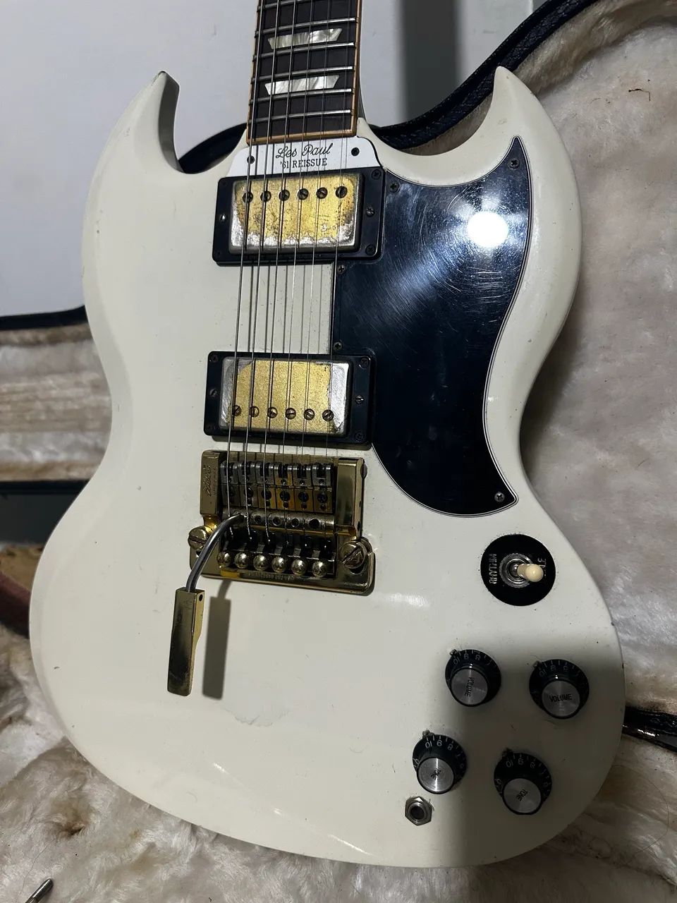 Guitarra gibson sg reissue 61 2012 com pontetremolo kahller usa - Foto 6