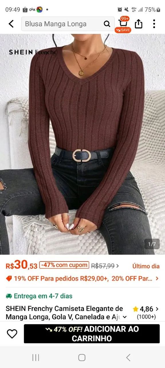 Blusinha segunda pele Lã - Foto 3