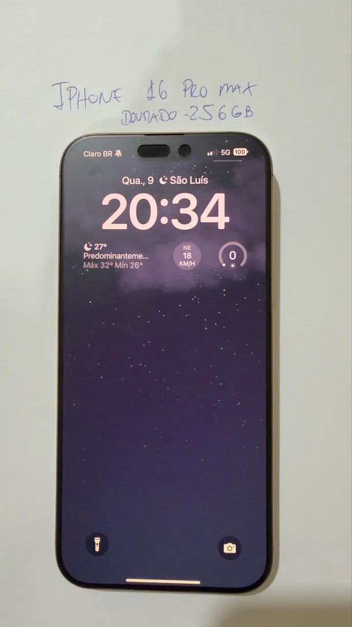 iPhone 16 Pro Max 256g dourado