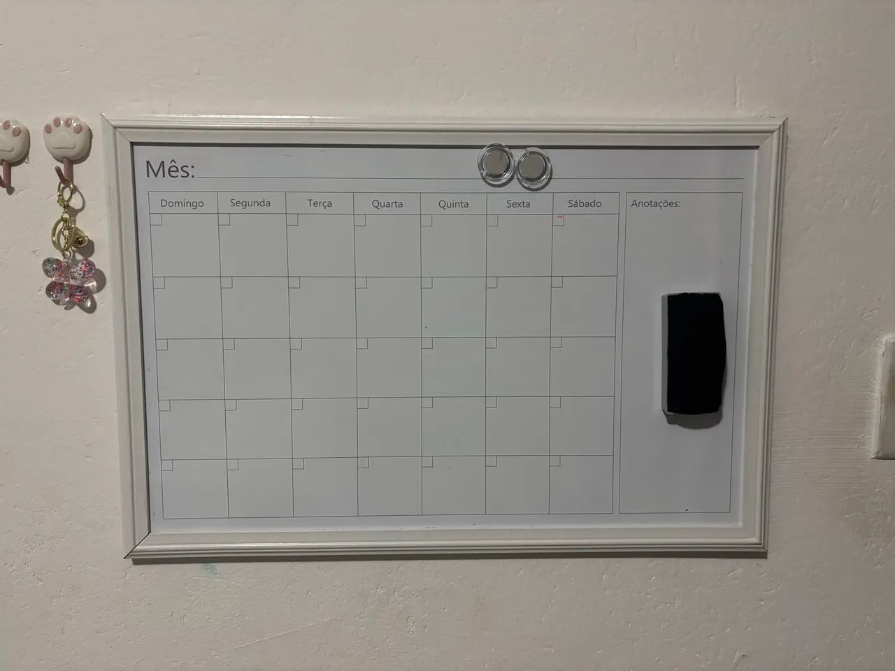 Quadro agenda mensal 