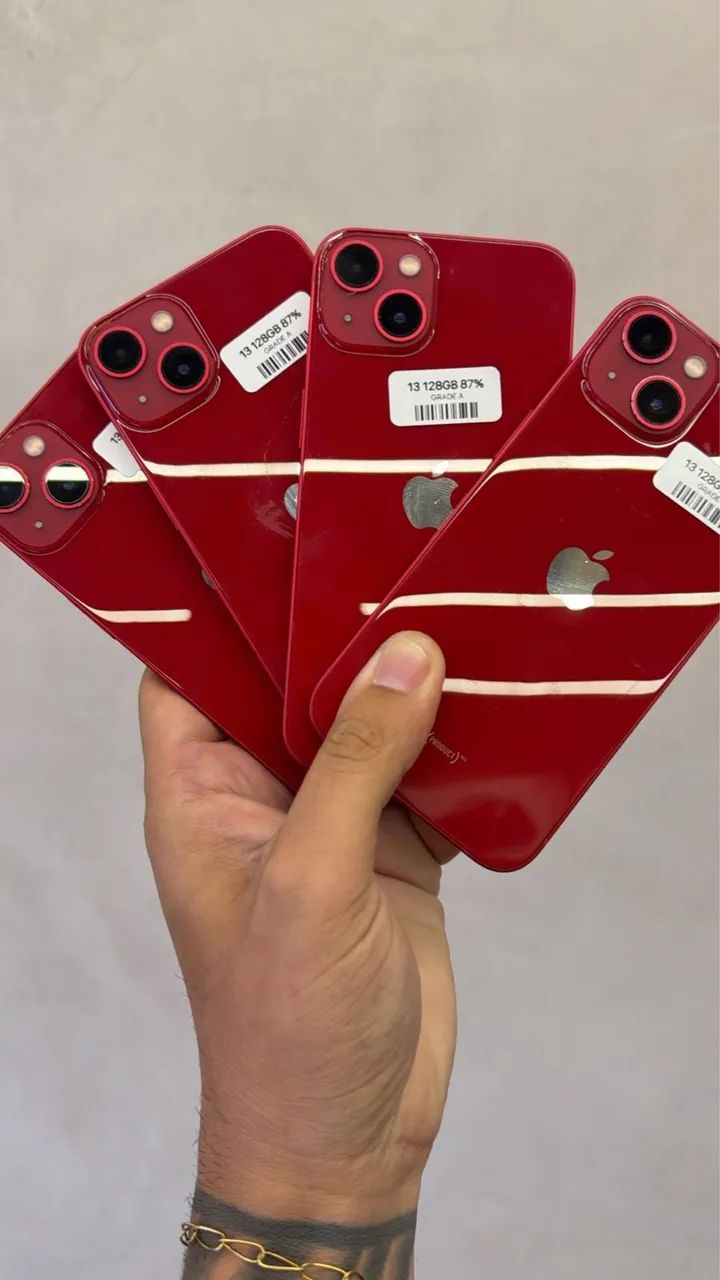 IPHONE 13 128 gb SEMI NOVO VERMELHO 