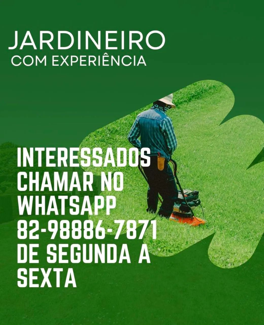 Preciso de Jardineiro com Experiência 