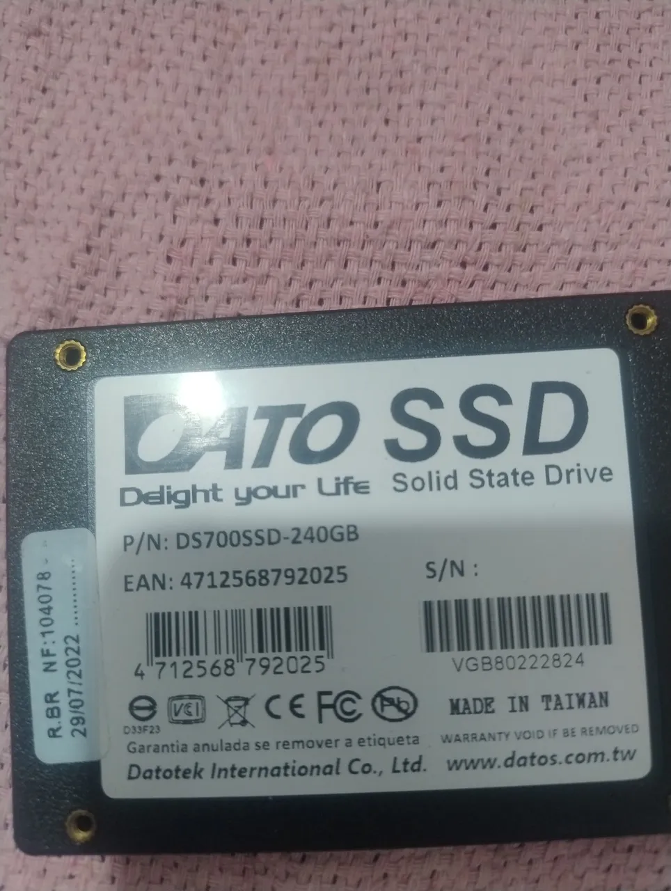 【ほぼ新品】SSD480GB⑨ 0時間 SSD 480GB Redragon Rock Sata III Leitura 520MB/S Gravacao 470MB/S
