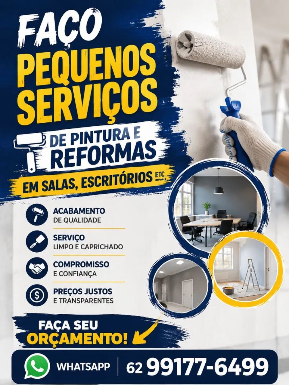Pinturas em escritórioa casas etc.(Anápolis)