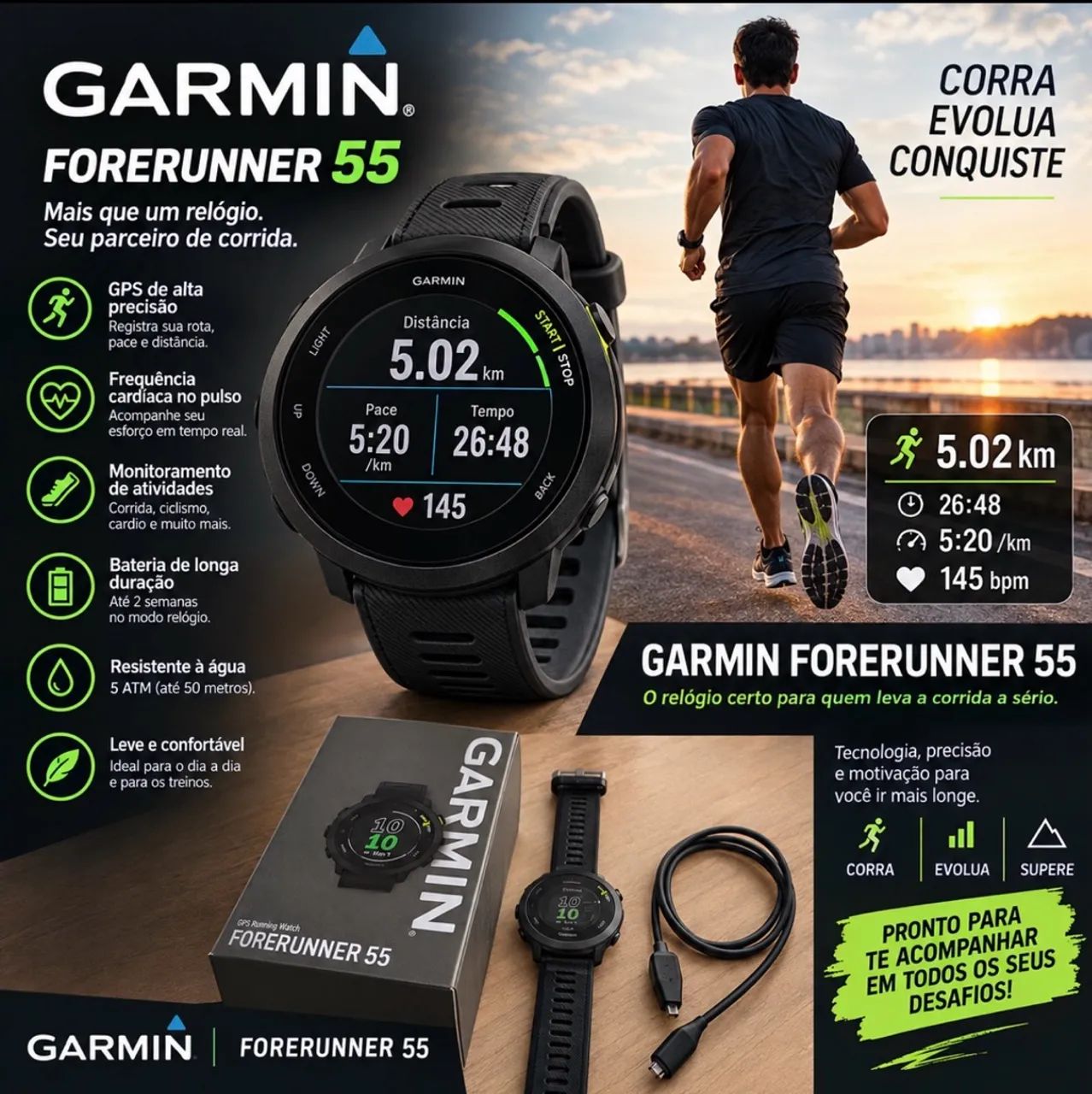 Relógio Garmin Forerunner 55 