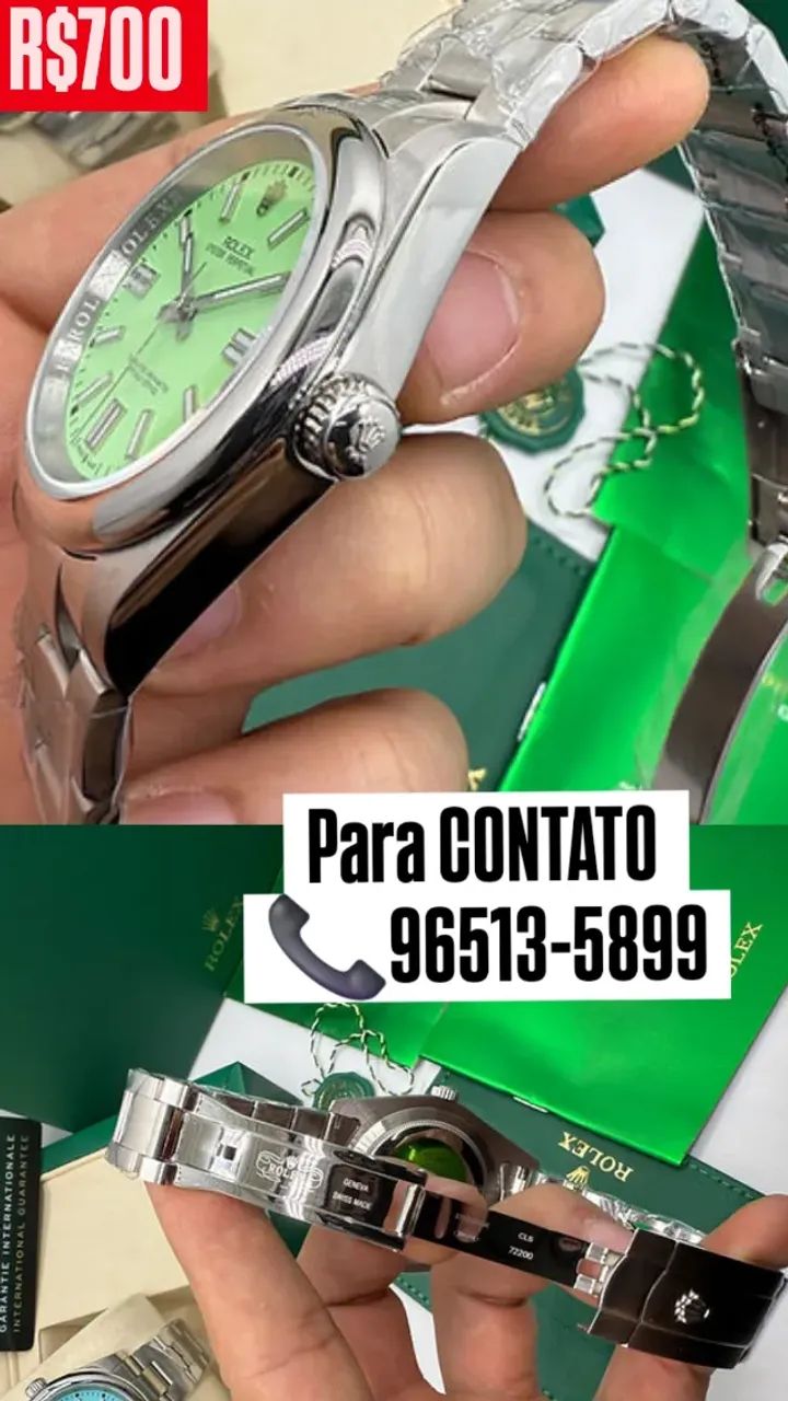 Relógio ROLEX AUTOMÁTICO  - COR PISTACHE - OYSTER PERPETUAL  - Foto 3