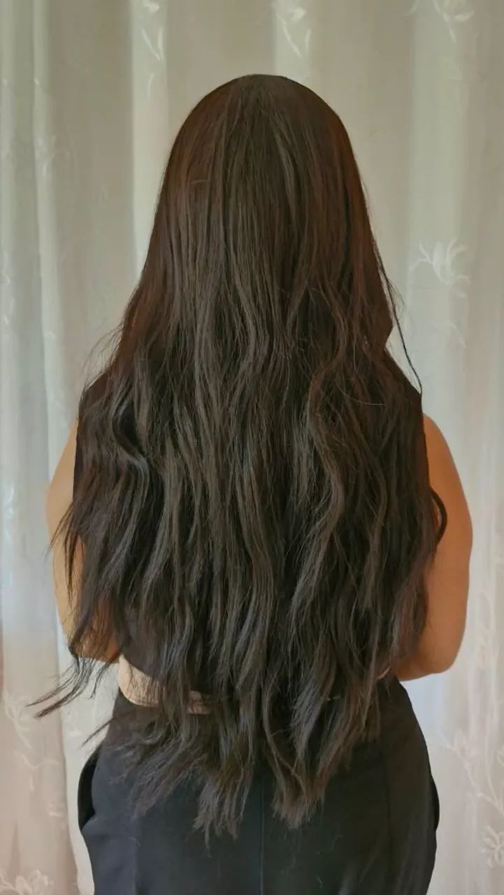 Wig Ondulada com Franja
