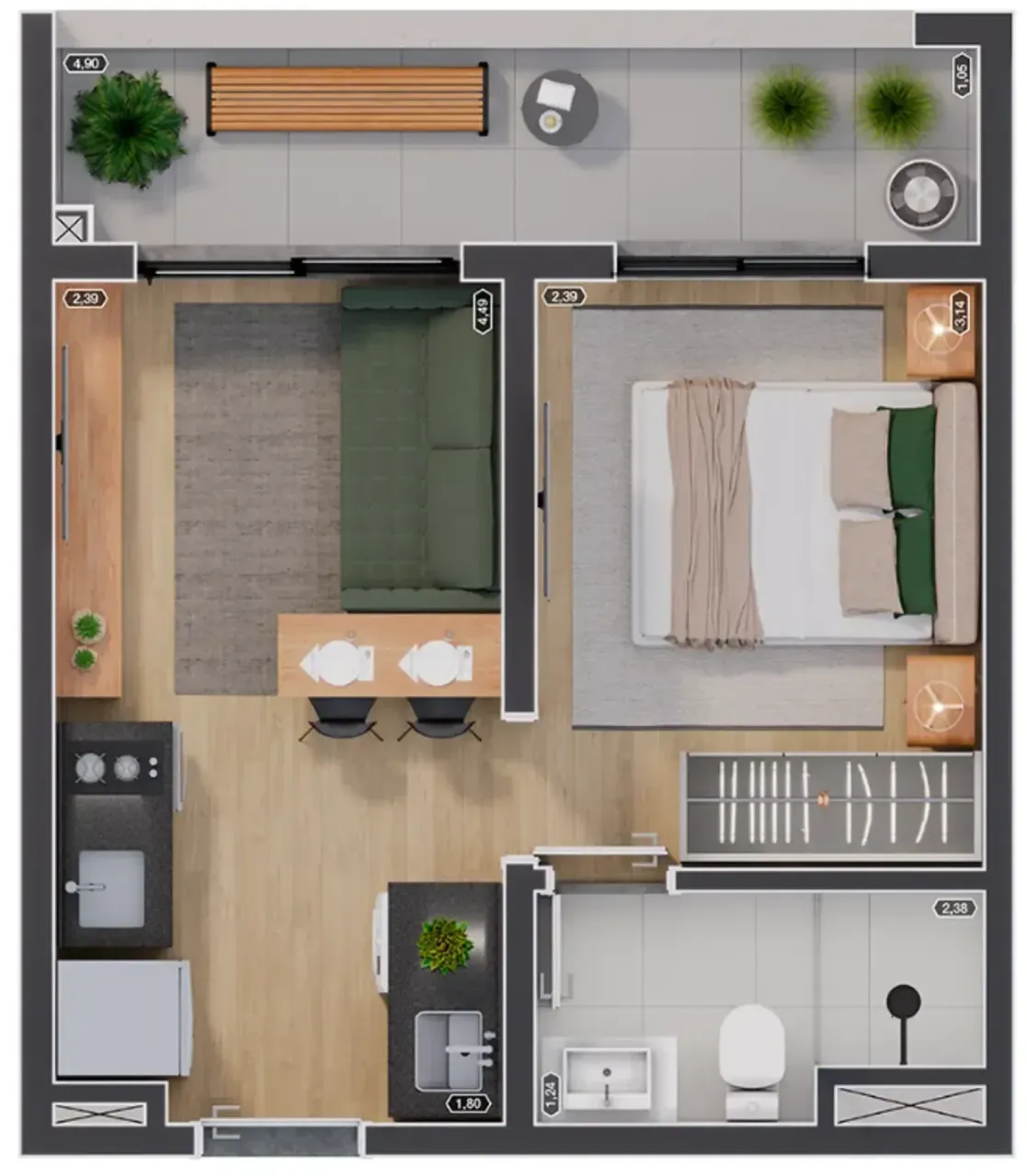 PLANTA 31m²