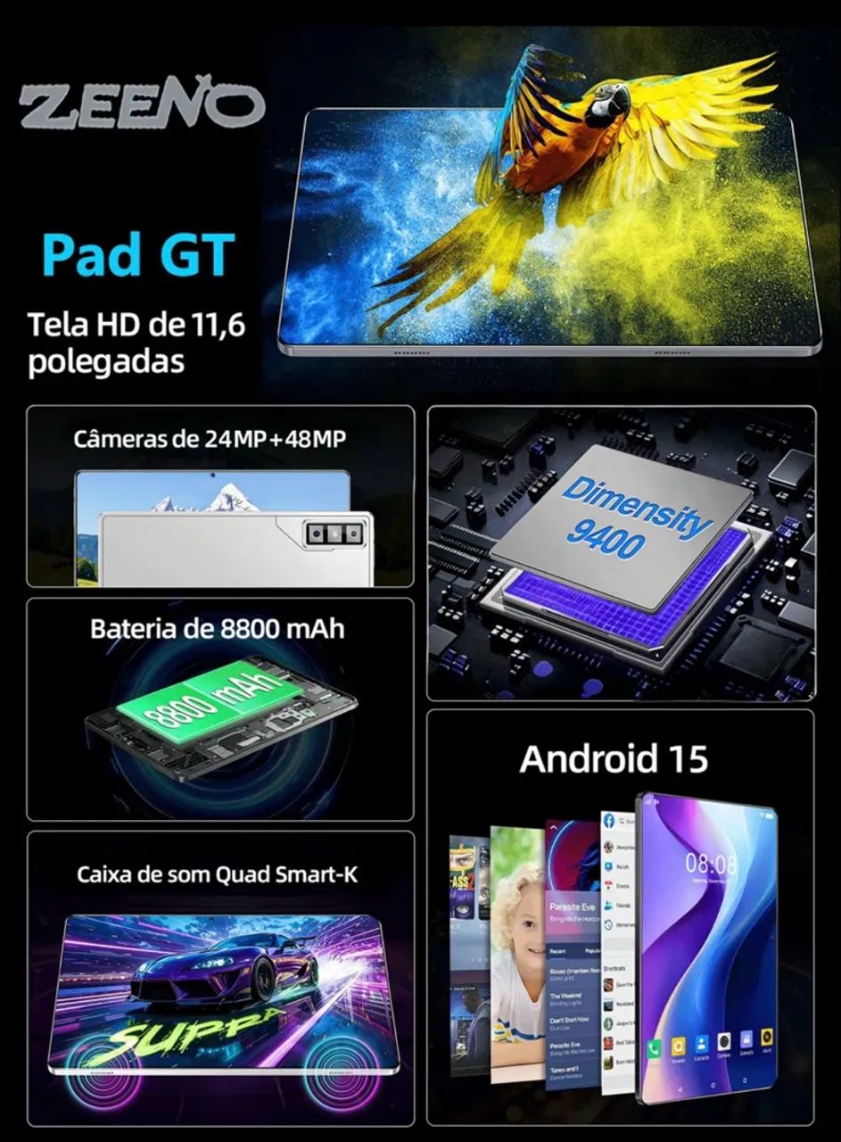 Tablet Zeeno Pad GT Android 15 - Foto 4
