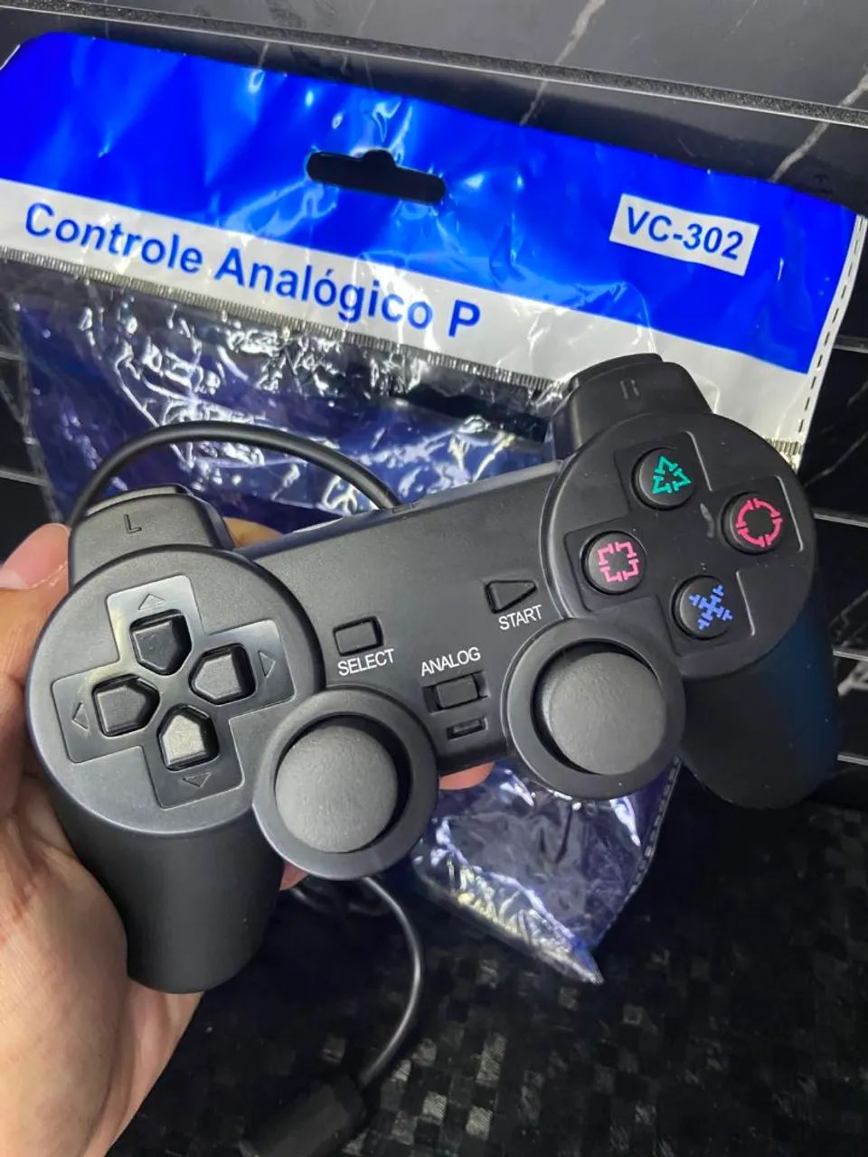Controle PS2 com fio (entrega grátis) - Foto 3