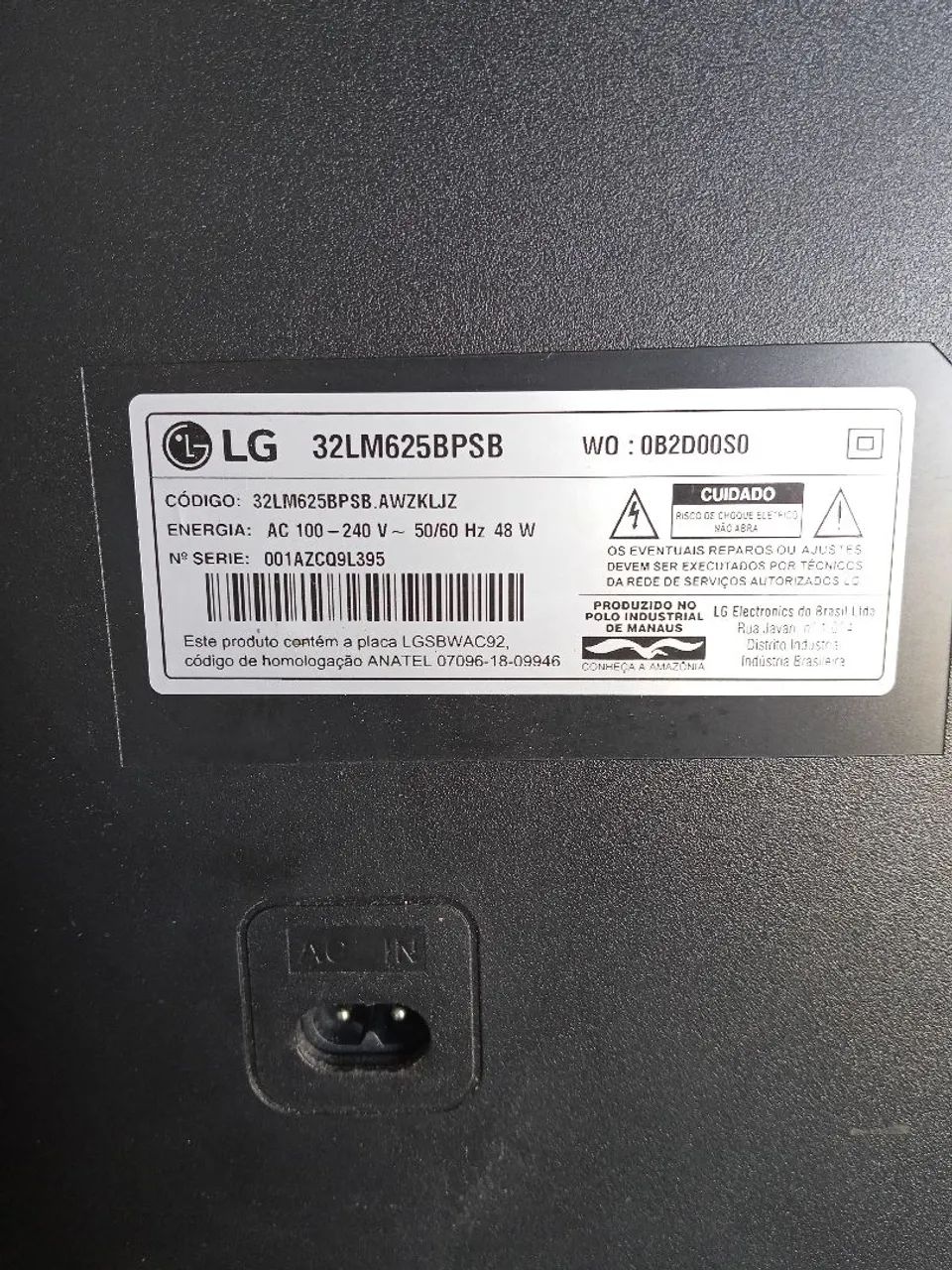 Smartv LG 32 modelo 32LM625BPSB