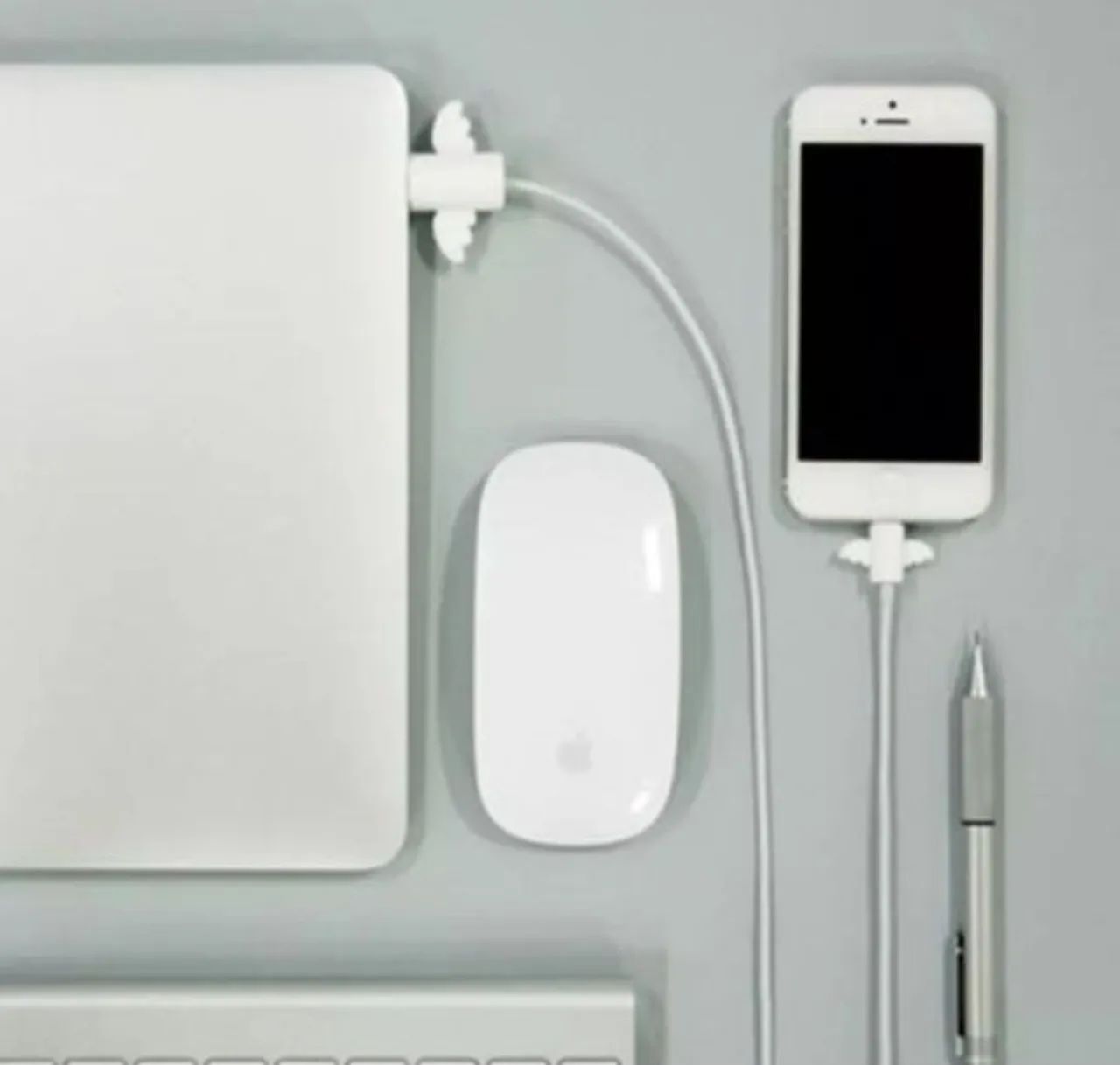 Kit 2 asas protetoras para cabo usb fone de ouvido celular - Foto 3