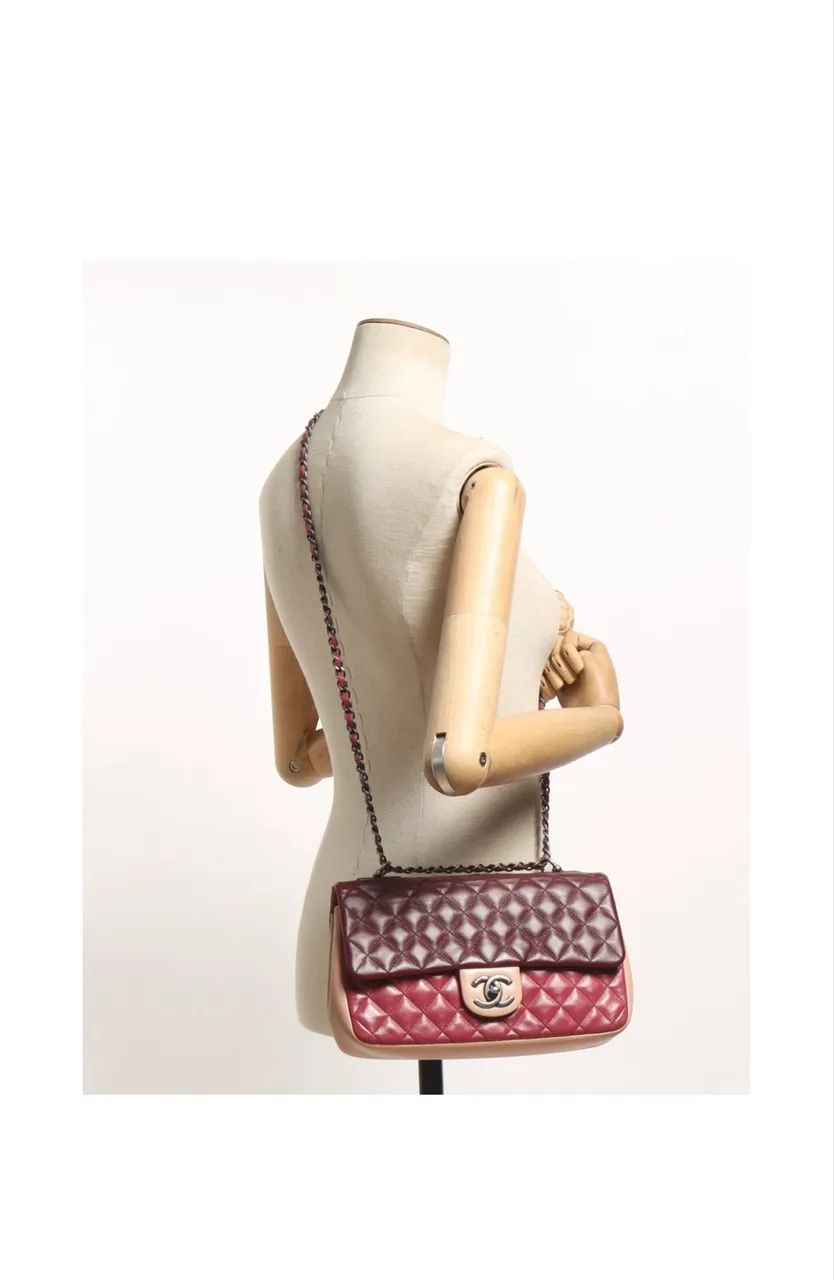 CHANEL Classic Medium Tricolor Paris-Edinburgh Single Flap Bag - Foto 3