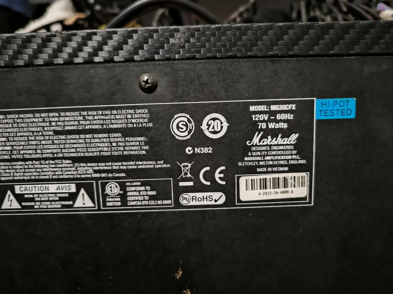 Amplificador Marshall 70w MG30CFX  - Foto 3