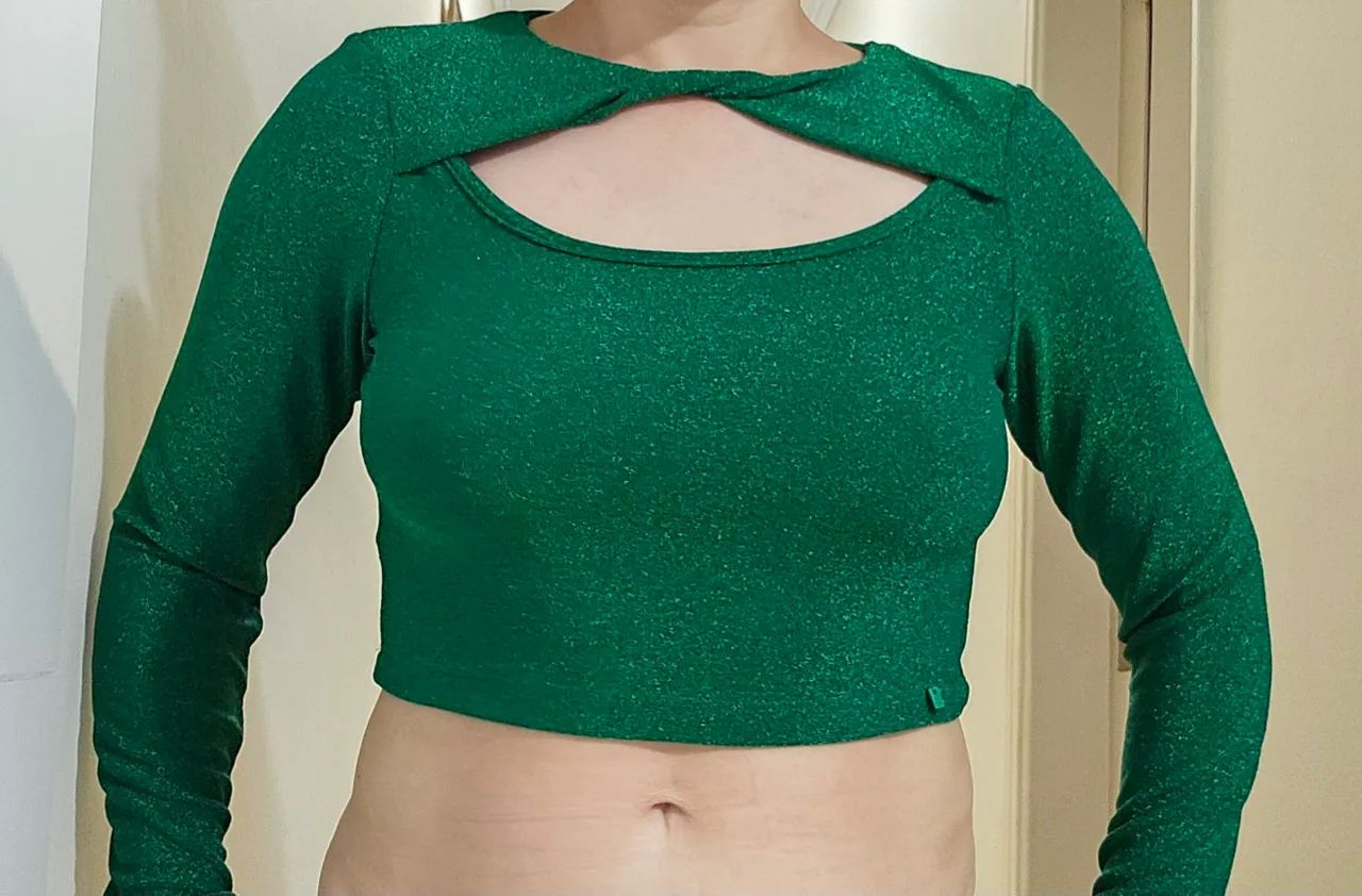Conjunto justo Dimy verde lurex - Foto 4