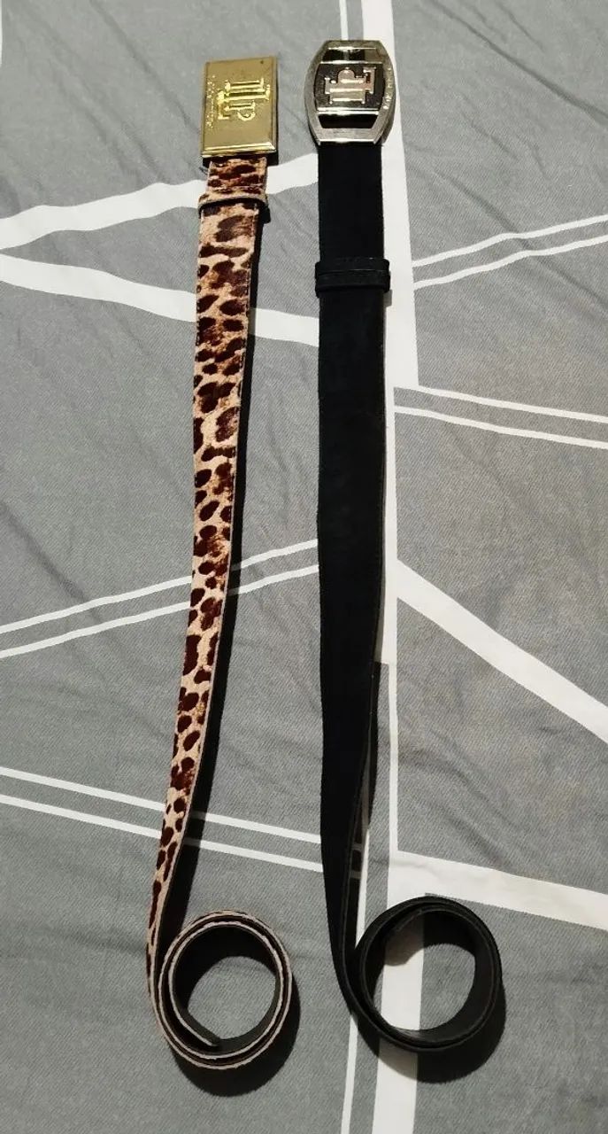 Kit 2 cintos Lança Perfume preto e animal print  - Foto 2
