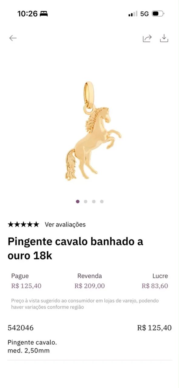 Cordão Ouro 18k com pingente  - Foto 4