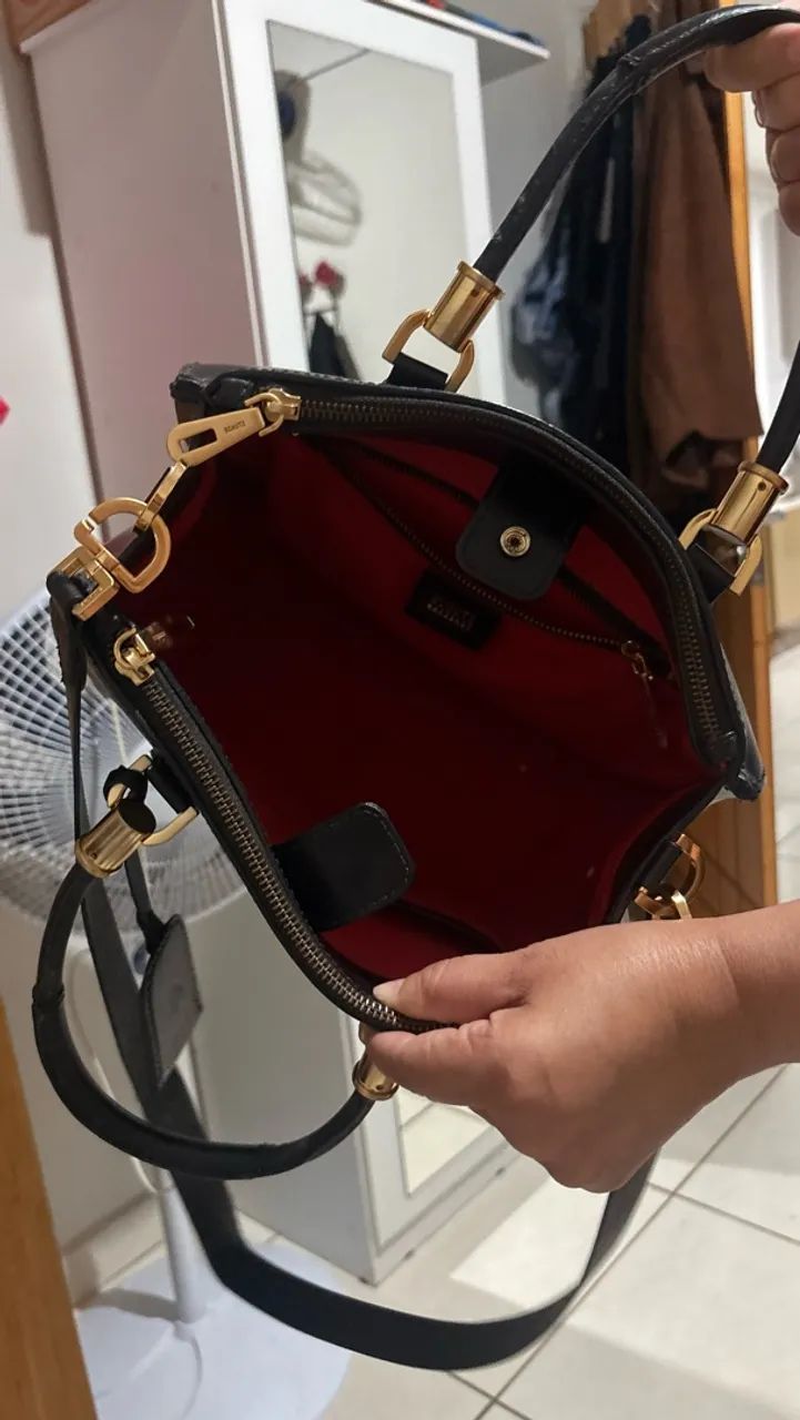 bolsa schutz new lorena tote preta - Foto 5