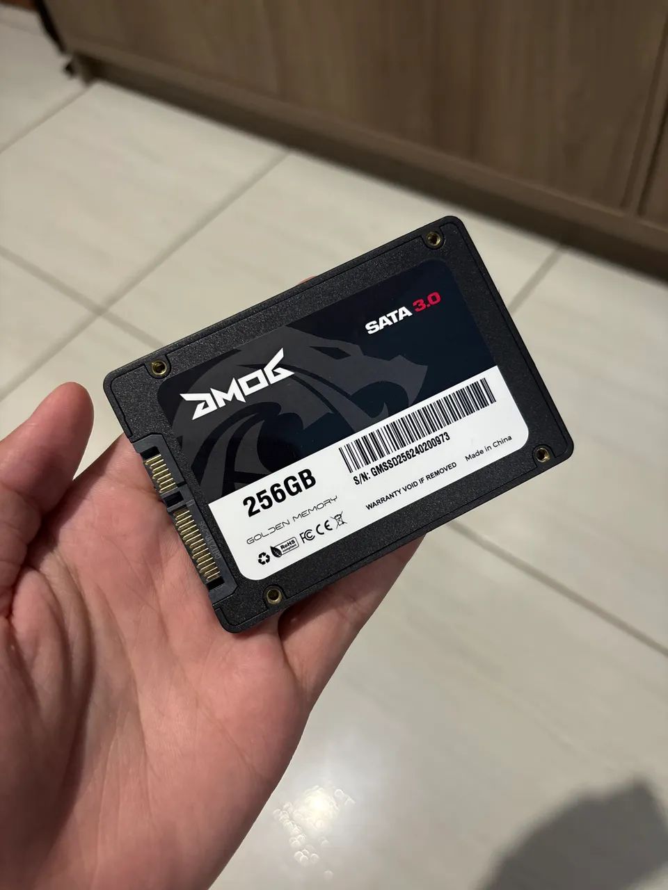Vendo SSD de 256GB da marca Amog, padrão SATA III (2.5 polegadas). - Foto 2