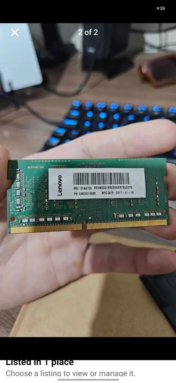 Memória RAM notebook 4GB DDR4 2400MHz - Funcionando  - Foto 2