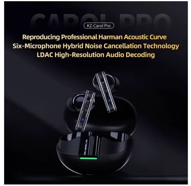 Fones Bluetooth Kz Carol Pro Com Ldac Anc E Hifi  - Foto 2
